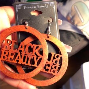 Wooden hoop earrings